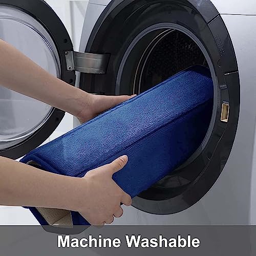 Image of Buganda Memory Foam Soft Non Slip Absorbent Bathroom Rugs Rubber Back Runner Mat (20 x 32, Navy Blue)