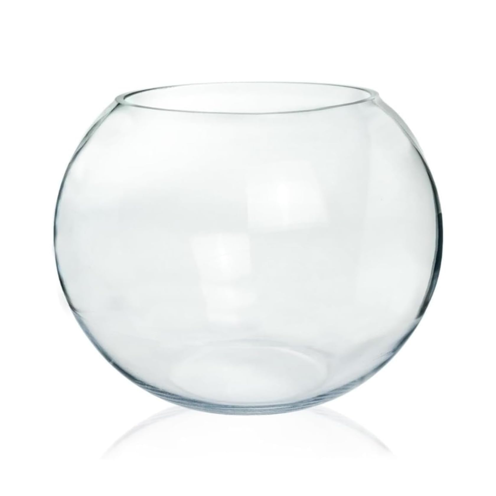 ecofynd Glass Terrarium Bowl, Fish Bowl, Crystal Clear Aquarium Bowl for Fish, Round Bubble Vase for Events, Decorating, Xmas Home Decor, or Office Decor (Pack of 1, 4inch, GB001)-image-5