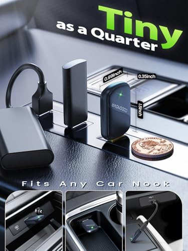 Image of Mini Wireless CarPlay Adapter for Apple iPhone & Android Auto - Convert Wired to Wireless, Gold-Plated USB, Fast, Stable & Auto Reconnect in 5 Seconds, for OEM Wired Apple CarPlay Cars 2016+
