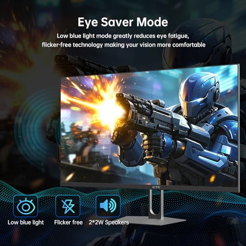 Image of KTC 27 Inch QHD Gaming Monitor, 2K 200Hz Up to 210Hz 1ms Fast IPS Computer Monitor, HDR400, 1440P with Adaptive Sync, Built-in Speakers, HDMI Displayport, Tilt Adjustment, VESA Compatible, H27T22C-3