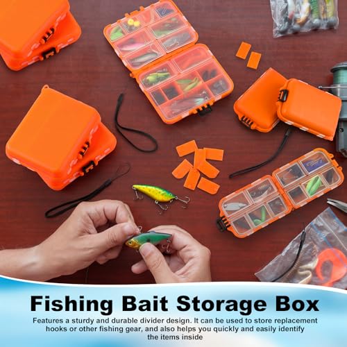 Tasdurian 10 Pack Caja Organizadora Pequeña para Pesca, Mini Caja de Aparejos Doble Cara Portátil para Ganchos, Señuelos, Cebos, Conectores y Jigs miniatura 5