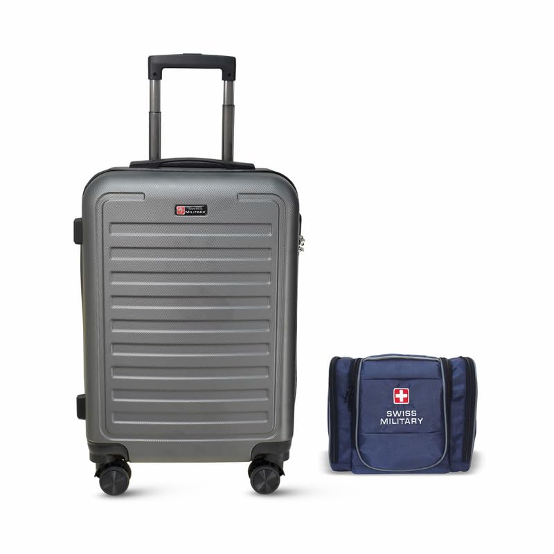 Contour Luggage Bag 42L & Toiletry Bag Combo | Textured Hard-Sided Trolley Bag Cabin Luggage,Overnighter Trolley Bag |for Men, Women| Makeup Pouch for Travelling, Travel Organizer-image-15