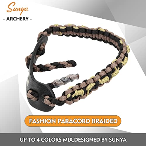 SUNYA Archery Bow Wrist Sling, 550 Paracord Strap