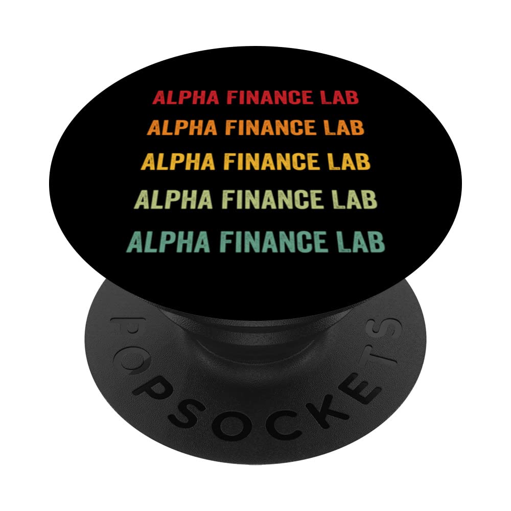 Alpha Finance Lab Crypto Rainbow Text Design PopSockets Swappable PopGrip