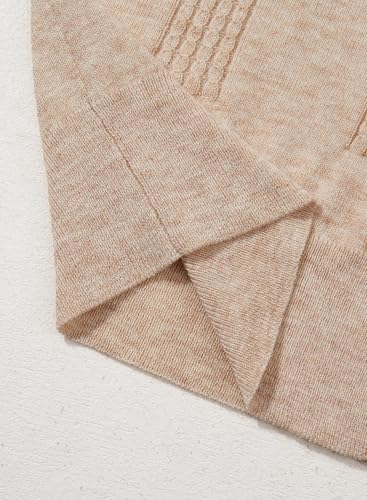 Dokotoo Women's Cashmere Fall Long Sleeve Lightweight Fall V-Neck Cardigan Button Down 2025 Twisted Cable Knit Shrugs Sweaters3