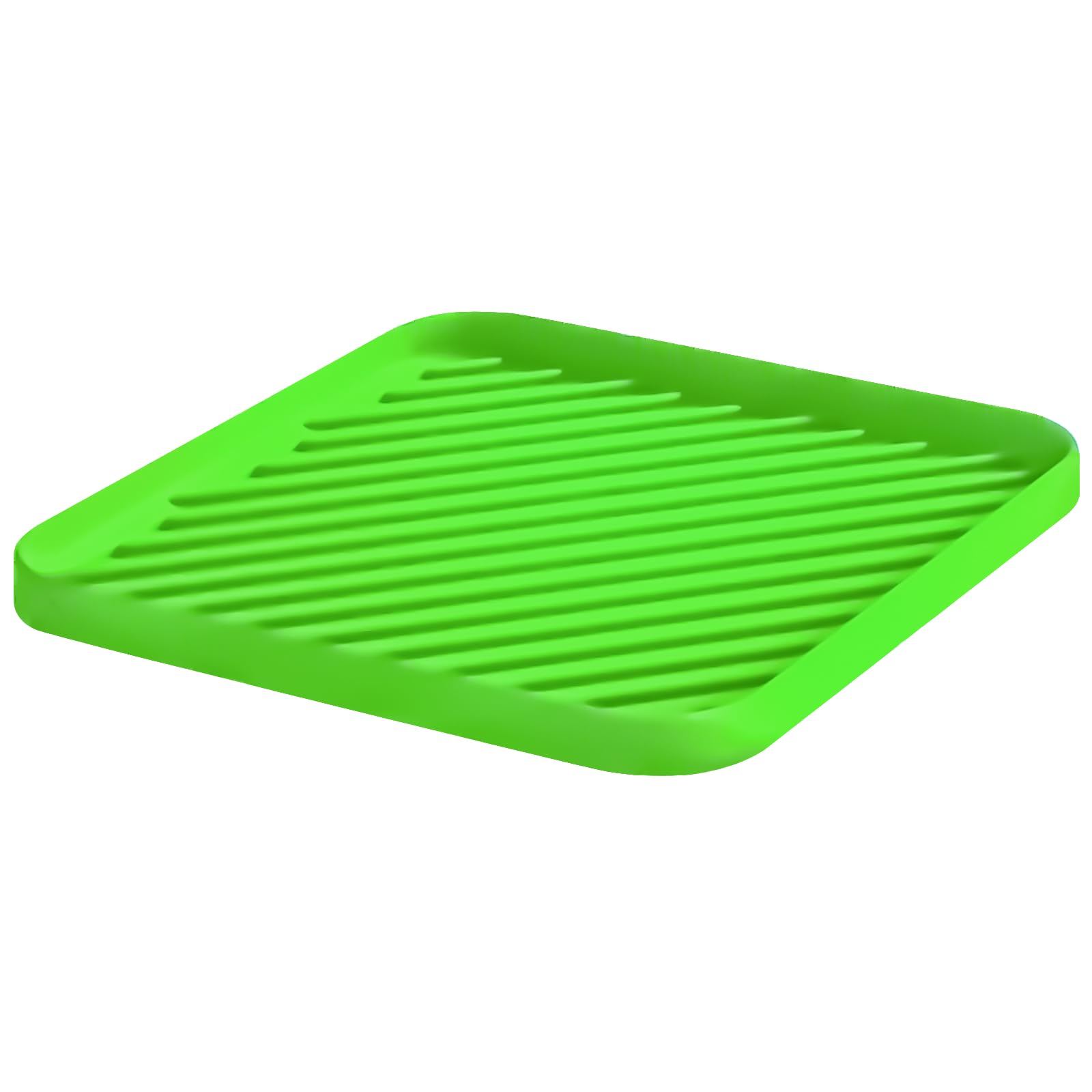 HvOvMvE Silicone Organizer Tray for Kitchen Sink and Bathroom, Dishwasher Tray, Versatile Bathroom and Drawer Organizer Trays, Non-Slip Countertop Tray (Green)