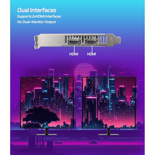 Image of MOUGOL AMD Radeon R7 350 4GB Low Profile Graphics Card, Dual HDMI Ports, 4GB GDDR3 128-Bit, SFF Half-Height Video Card for Slim Desktop PC, Support Windows 10 /8.1 /7 (Not Compatible with Win11) GPU