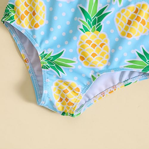 Toddler Girls Swimsuits Bathing Suit One Shoulder Ruffle Swimsuit Baby One Piece Cute Pineapple Swimwear Swimming3