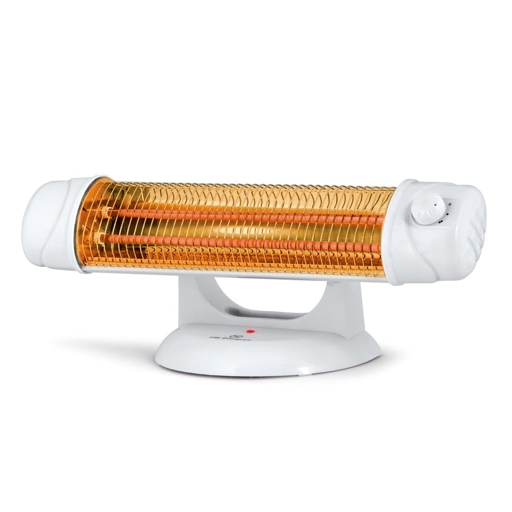 Orbegozo BP 5003, Estufa de Cuarzo, 1200 W, pantalla orientable, emisión instantanea de calor, control rotatorio, 2 niveles calor, color blanco