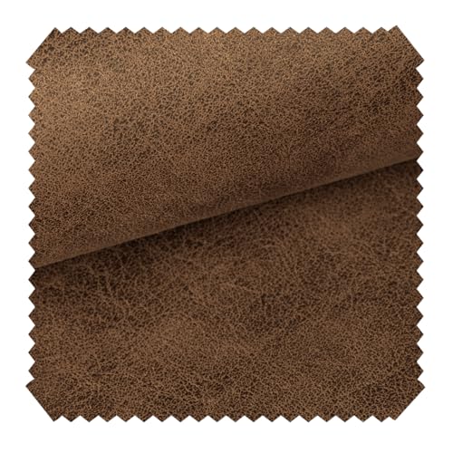 novely® exquisit ETERNITY Vintage Polsterstoff - Antiklederoptik Möbelstoff - Schwer entzündbares Velours-Kunstleder - Pflegeleichte Meterware 1lfm Farbe: 03 Cognac Braun novely® exquisit ETERNITY Vintage Polsterstoff - Antiklederoptik Möbelstoff - Schwer entzündbares Velours-Kunstleder - Pflegeleichte Meterware 1lfm Farbe: 03 Cognac Braun