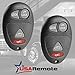 Key Fob Keyless Entry Remote fits Buick Century Regal Rendezvous/Oldsmobile Intrigue/Pontiac Aztek Grand Prix 2001 2002 2003 2004 2005 2006 2007 (L2C0007T), Set of 2