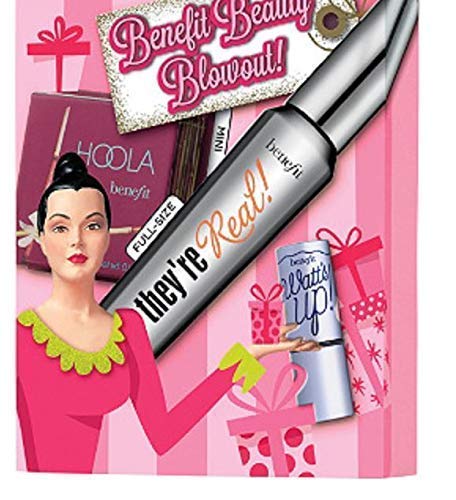 BENEFIT COSMETICS Beauty Blowout!: Full Size They're Real! Mascara, Hoola Matte Bronzer Mini, Watt's Up! Cream-To-Powder Highlighter