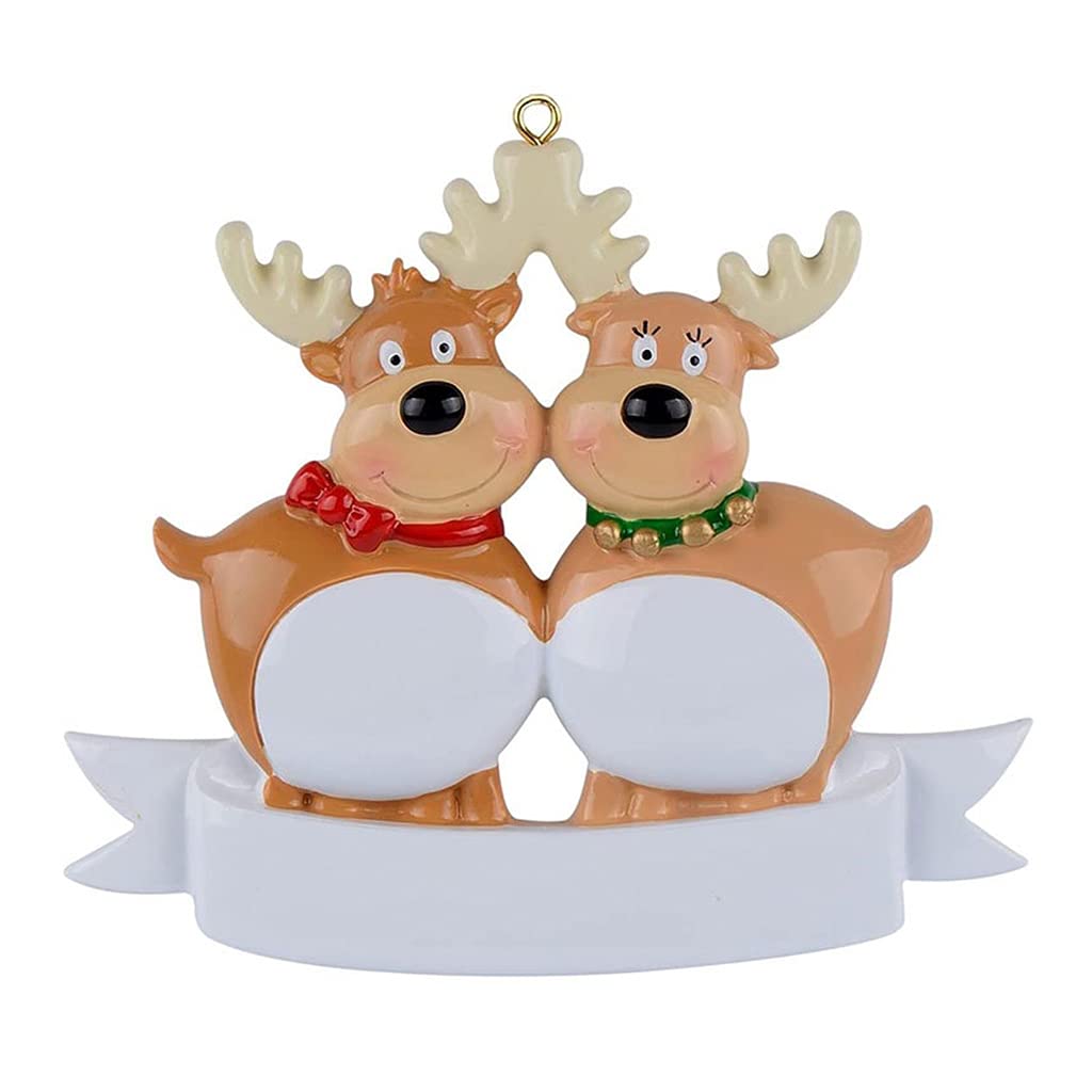 Vdaxvme Christmas Ornaments Reindeer Family Christmas Tree Ornament Name Blessing Pendants