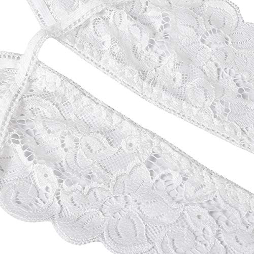 Image of Donnalla Women's Deep V Lace Teddy One Piece Lingerie Cutout Strappy Lingerie