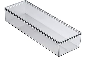 Transparent Silverware Tray Kitchen Organizer with Cover