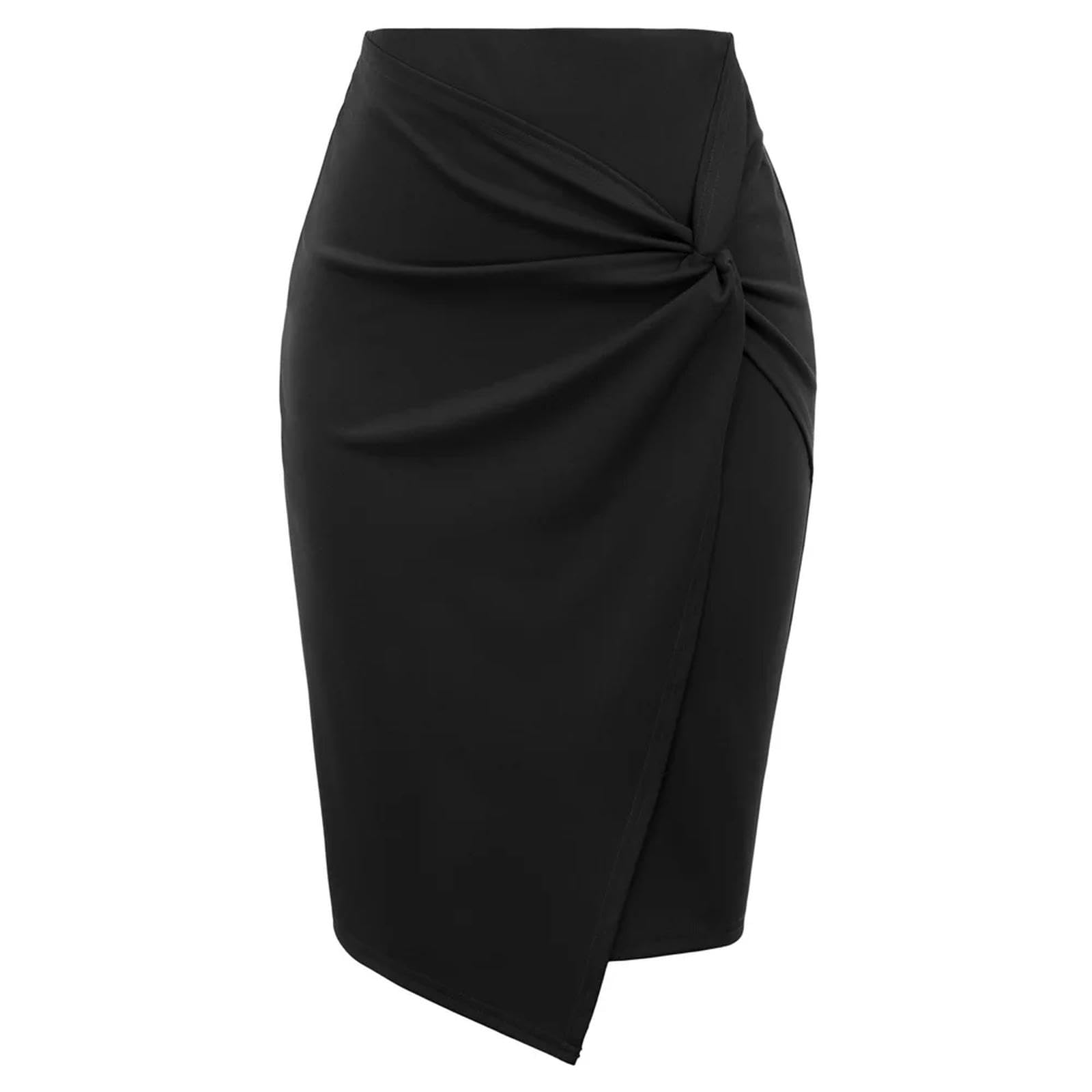 Gonne estive Abbigliamento Donna Avvolgente Davanti Elasticizzato Aderente Gonna a Tubino Ginocchio OL Lavoro Ufficio Signora