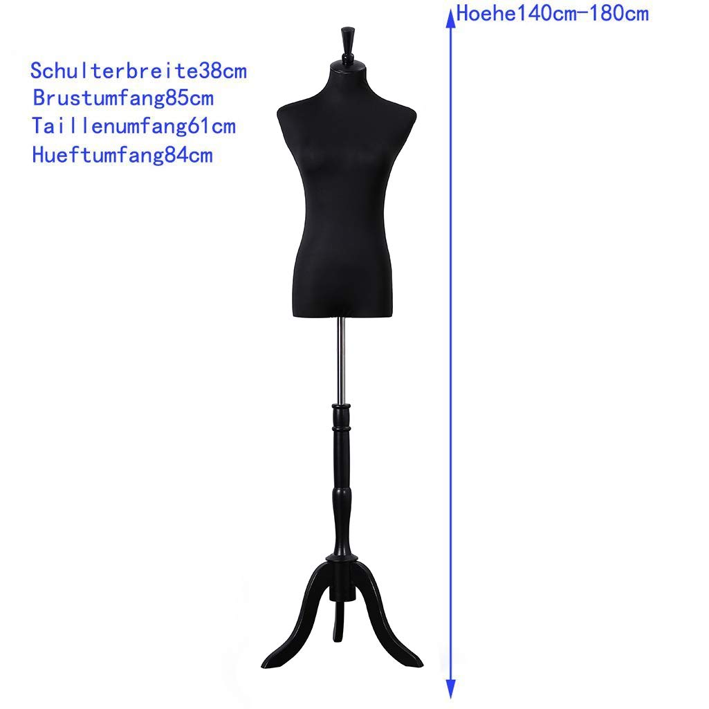Schneiderpuppe Damenbüste Büste Torso Gr.32/36(klassisches schwarz)