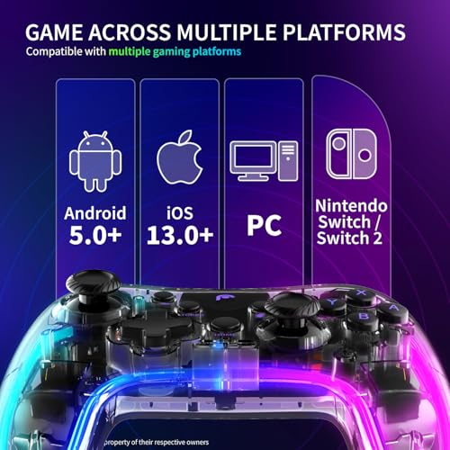image for Fosmon Wireless Bluetooth Gaming Controller for Switch 2/1/Lite/OLED, 
