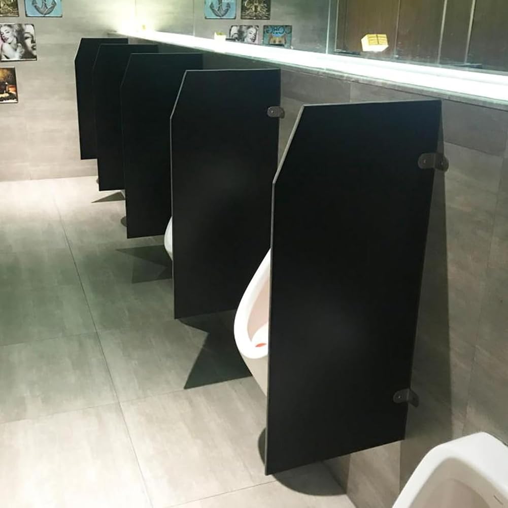 Mampara divisoria de urinario de Montaje en Pared - Separador de Inodoro con Pantalla de privacidad y Accesorios de Montaje para baños públicos, 4 Piezas