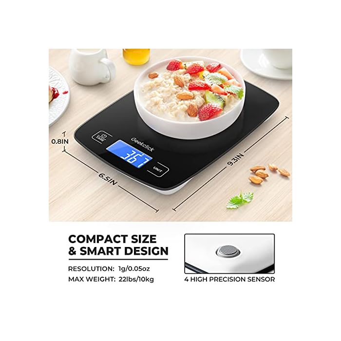 Buy Food Kitchen Scale, Geekclick 22lb Digital Scale for Food Weight