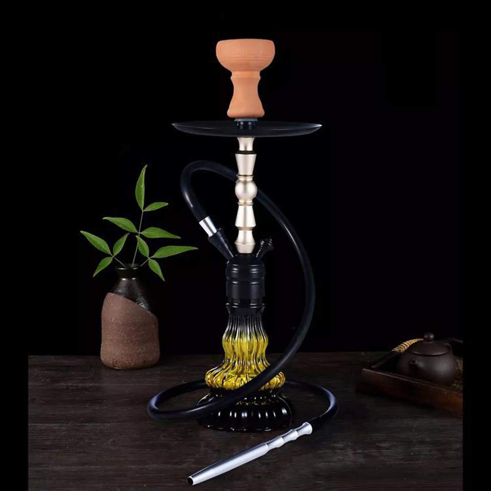 Juego para Fumar Hookah Pipe Shisha con Cuenco Shisha Starter Kit Viene con Clip de Carbón Gratis Y Lámina de Aislamiento Térmico Tubo Individual
