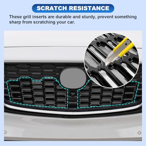 Image of CDEFG 2Pcs for 2026 Mazda CX-5 Front Grill Mesh Insert Front Upper Grille | for 2026 Mazda CX5 (S /Select /Preferred /Premium /Premium Plus) Accessories Car Exterior Accessories ABS Material