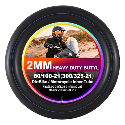 Heavy Duty 2mm Thick Motorcycle Inner Tube Replacement 80/100-21 Tire Tube Compatible with 3.00-213.25-2190/80-2190/90-2190/100-21