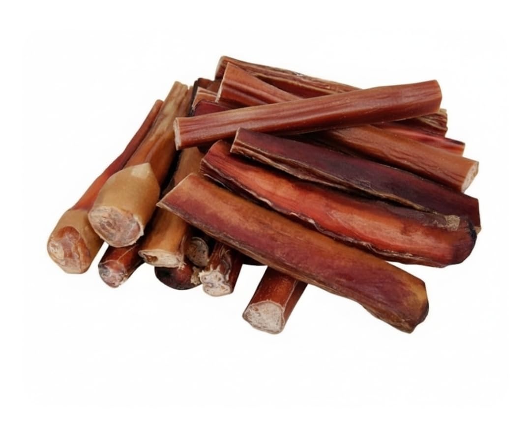 Snack di Nervo Di TORO PREMIUM 12 PEZZI DA12 CM,Diametro fino a 2 cm,dieta Barf, Nervi Selezionati 100% naturale, per salute orale e stress, lunga durata