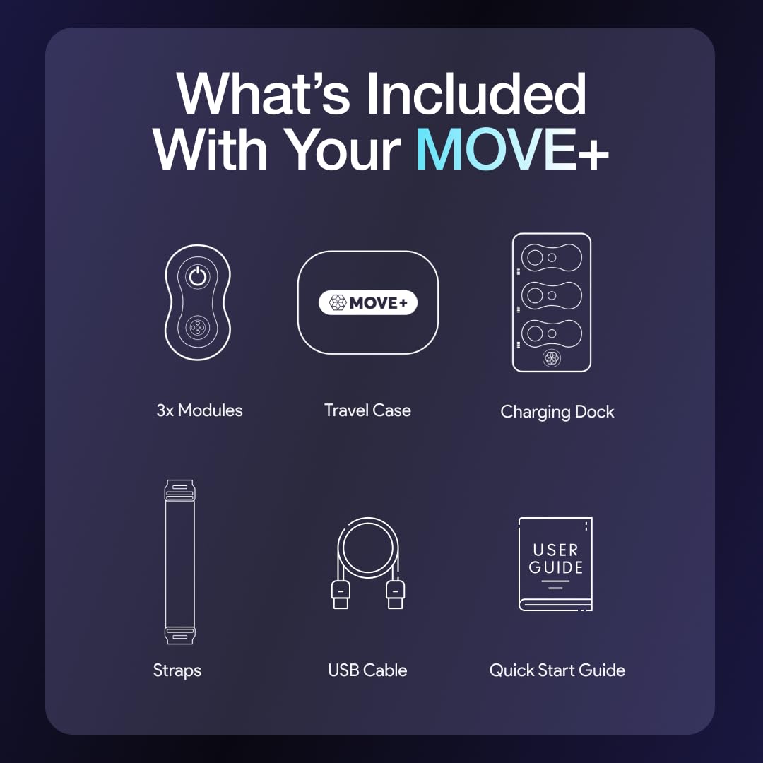 Kineon Move+ Pro - Red Light Therapy - LED Light Therapy for Targeted Muscle Recovery, Inflammation, Joint Health and Mobility - Hands-Free Portable Infrared Light Therapy for Body