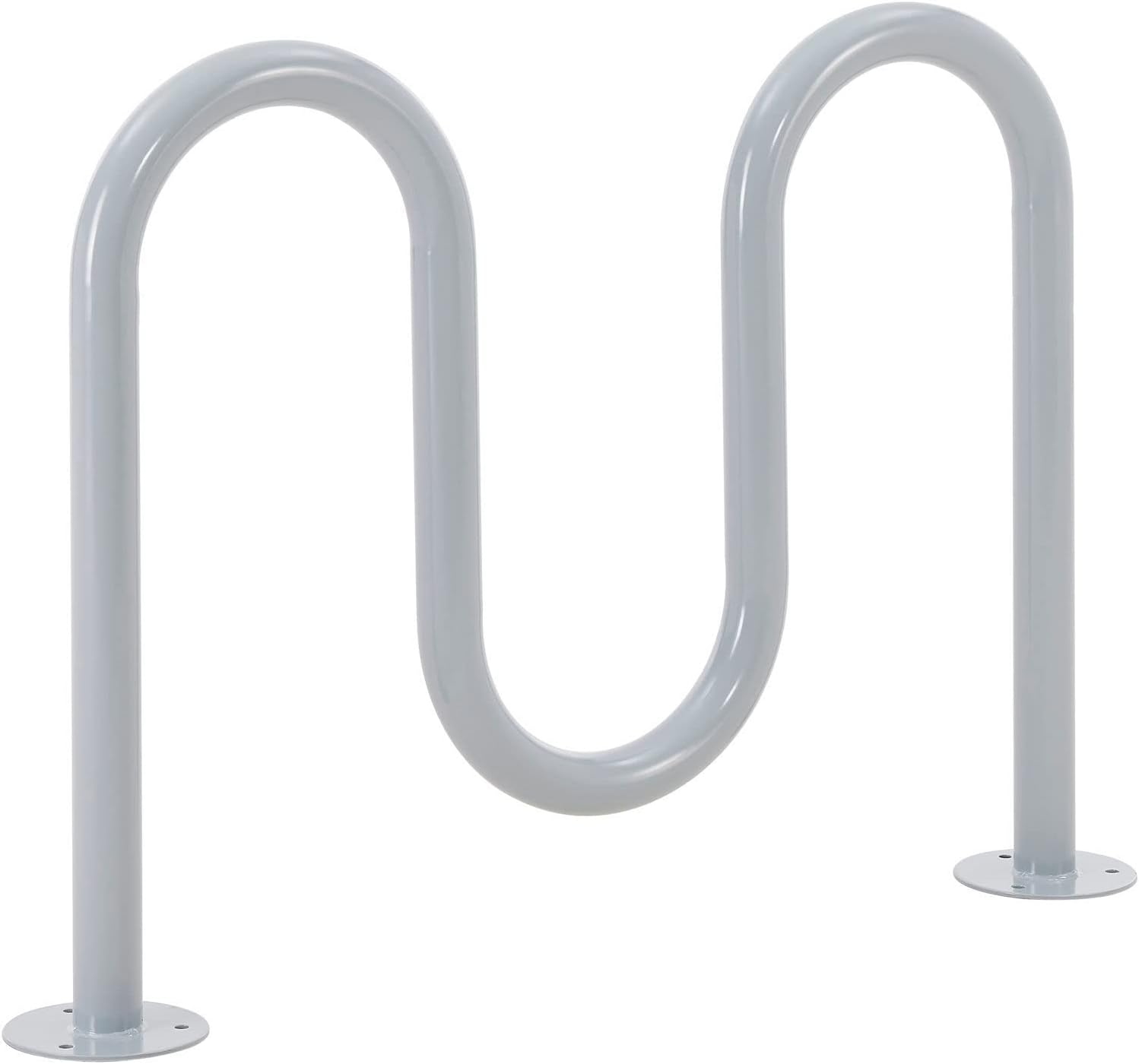 Global Industrial Deluxe Wave Bike Rack, 5-Bike Capacity, Flange Mount, Gray