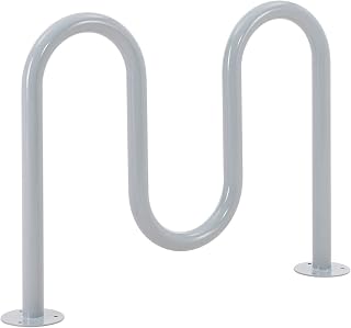 Global Industrial Deluxe Wave Bike Rack, 5-Bike Capacity, Flange Mount, Gray