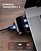 immagine 6Baseue Adattatore Hub USB C, 9 in 1 Adaptateur Tipo C HUB per MacBook PRO/Air, con 1 * Ethernet, 2 * Thunderbolt 3 Charge PD 100W, 1 * HDMI 4K, 3 * USB 3.0,1 * Jack Audio da 3,5 mm