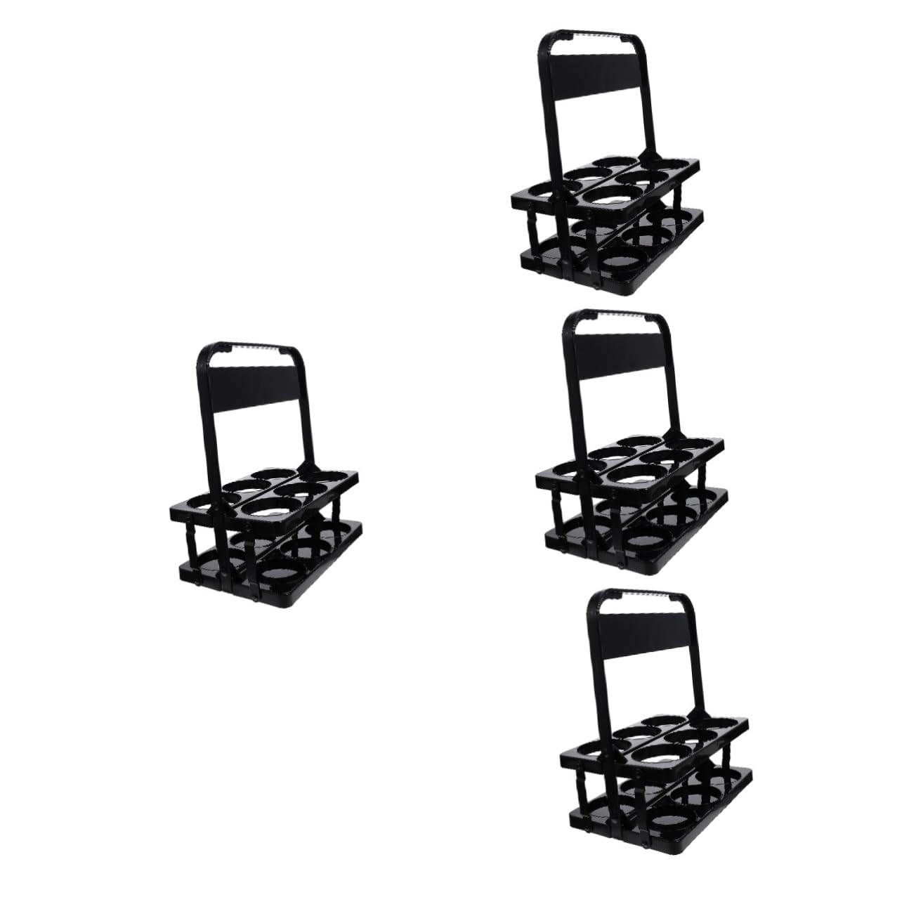 Cabilock 4 Piezas Soporte para Botellas de Cerveza Plegable y Portátil Organizador Resistente de Botellas con Asa Material y Envejecimiento para Fiestas y Uso Diario