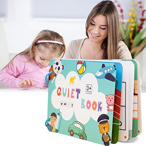 Livro de Adesivos Reutilizáveis ​​ - Livros tranquilos instrutivos para crianças de 1 a 3 anos,Adesi