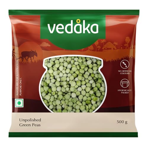 Image of Amazon Brand - Vedaka Unpolished Green Peas | 500 G | Premium Green Peas