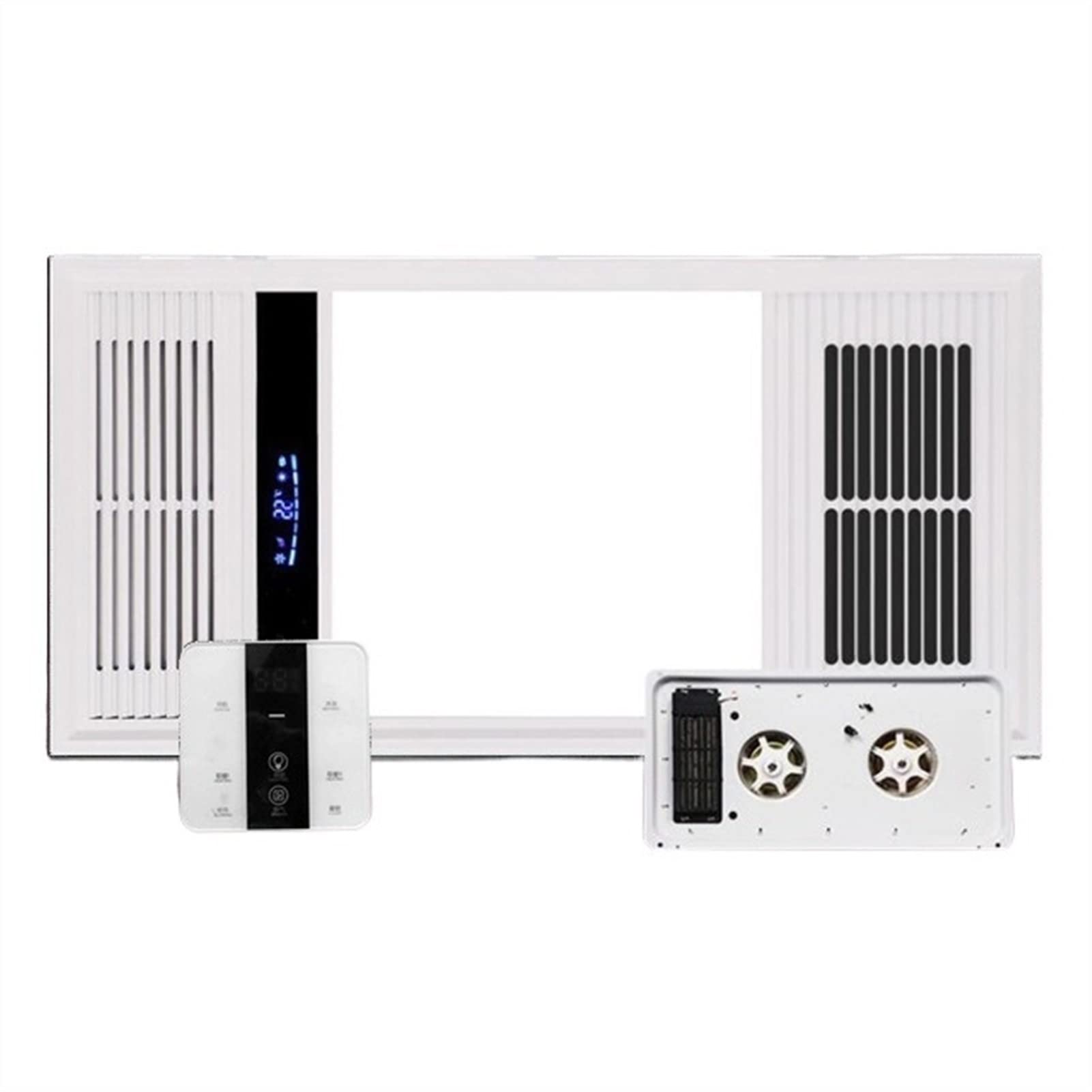 BNNP Household Ventilation Fans Bathroom Ventilator Fan With LED Lights And  Heater, Ceiling Integrated Exhaust Fan With Hotu0026Cold Wind, Rectangular  Ventilator Fan (Color : Remote White) : Amazon.co.uk: DIY u0026 Tools