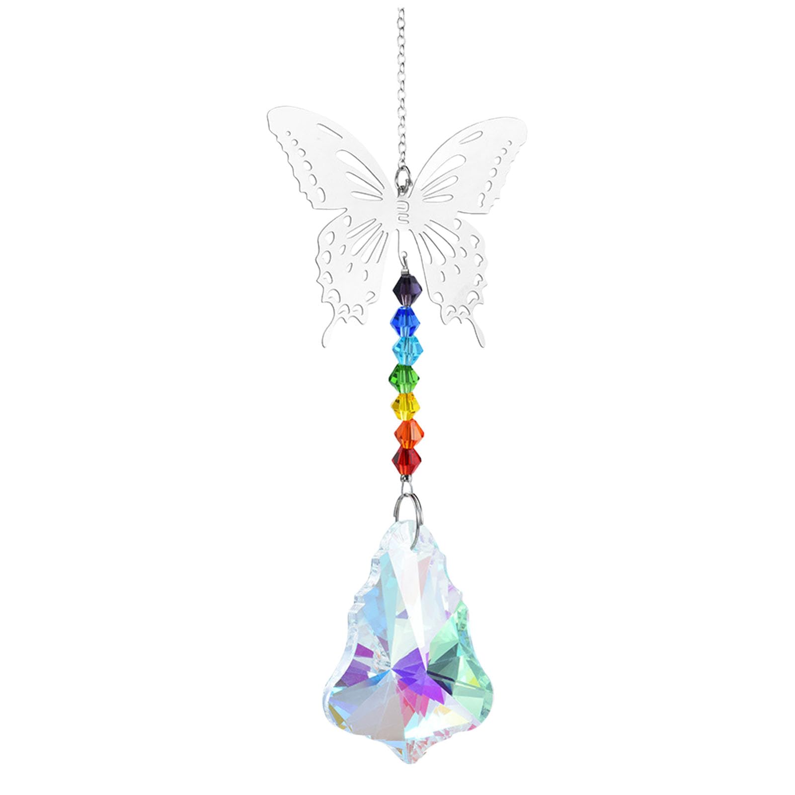 Xjdzineq Crystal Suncatchers with Butterfly Pendant Charm Window Hanging Ornament Sunlight Reflection Outdoor and Indoor Decors Crystal Sunshine Catchers