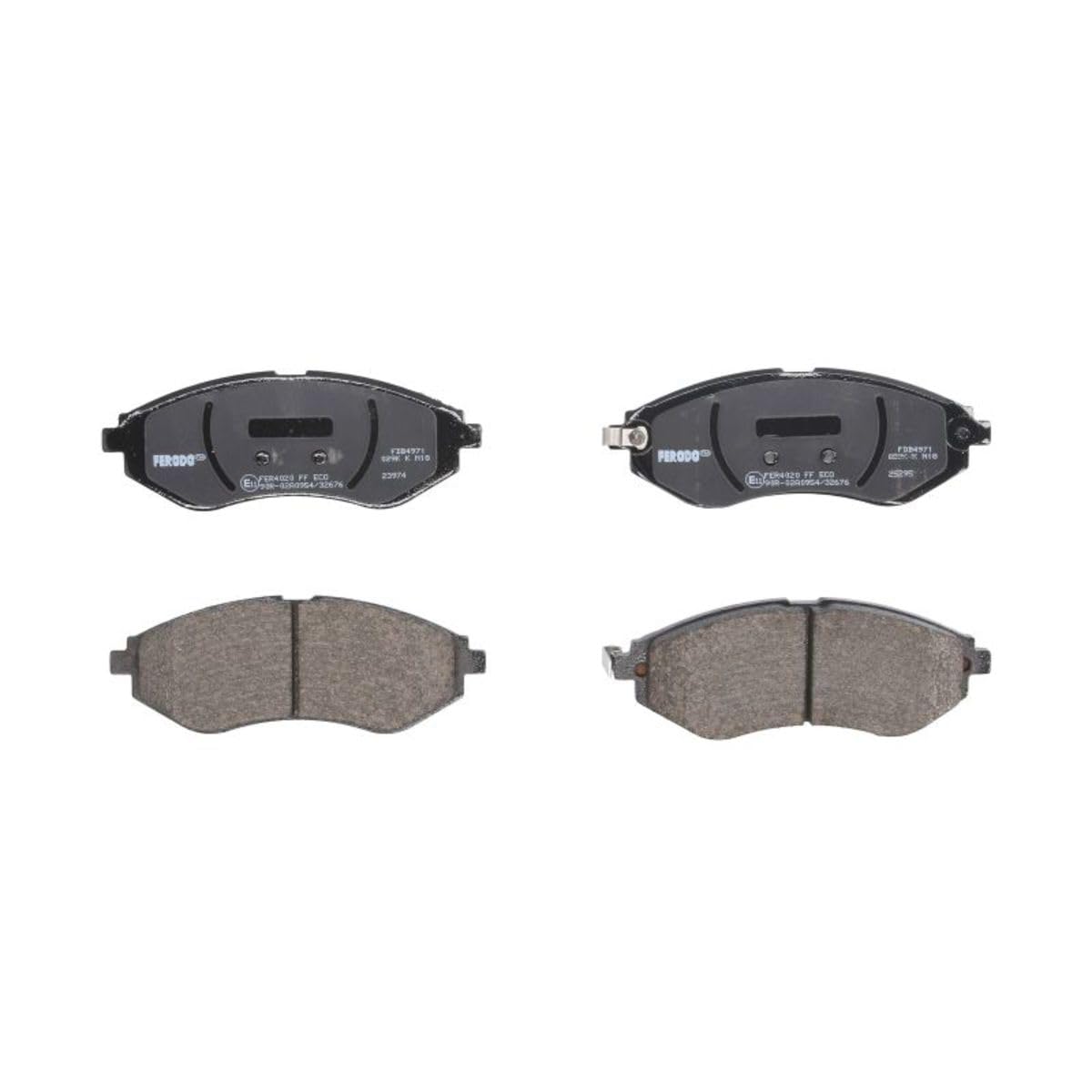 FERODO Brake Pads | FDB4971 | Front | for CHEVROLET AVEO/KALOS Hatchback 2003-2008 | OE-Matching Quality | Eco-Friction Fuse+ Technology