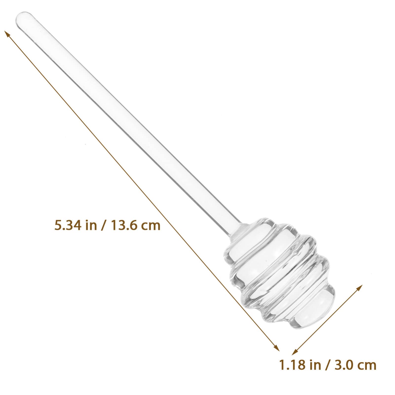 LALAFINA Honey Stirrer honey spoons honey twirler stir sticks for cocktails honeycomb sticks Honey Spoon Dipper honey wand small honey spoon mini jam container Glass to rotate Multifunction