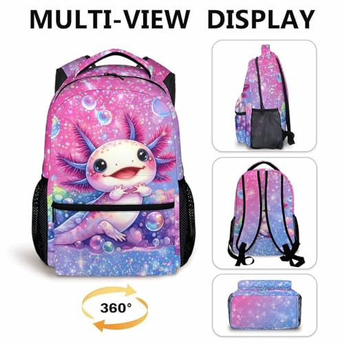 School Backpacks for Girls, Kids Backpack for Preschool Elementary Students Age 6-8, 17 Inches Pink Glitter Animal Prints Bookbag for Camping Travel, Large Capacity, Lightweight4