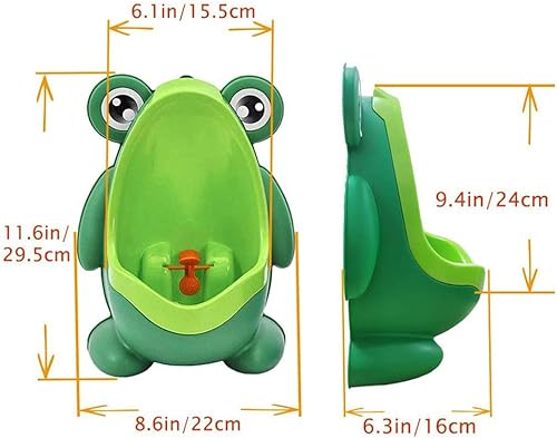 Miniatura 6 de Little Pee Trainer - Orinario de entrenamiento para orinar con divertido apunta, entrenador de orina para el baño, entrenamiento de baño (verde)