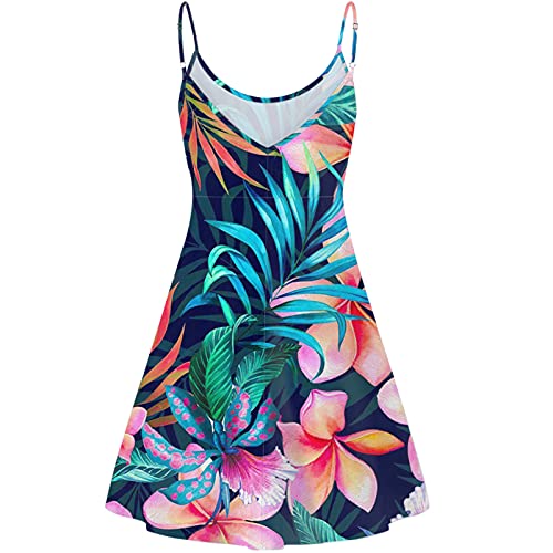 Image of Biyejit Women Casual Loose Dress Strap Long Summer Beach Swing Dress