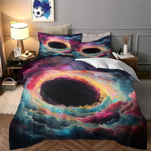 Housse de couette microfibre de qualité supérieure impression 3D vortex 260x220 - 6