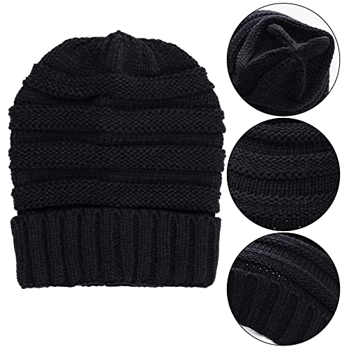 Obmwang Winter Warm Sets Knitted Beanie Hat Touch Screen Gloves Buffalo Plaid Scarf For Men Or Women Soft Stretch Hat Scarf And Mitten Set thumb #2