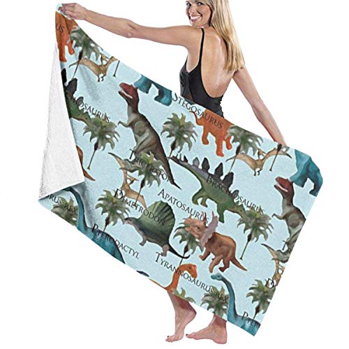 Preisvergleich Produktbild AGHRFH Dinosaurier Strandtuch Badetücher Badetücher Zubehör Pool Handtuch