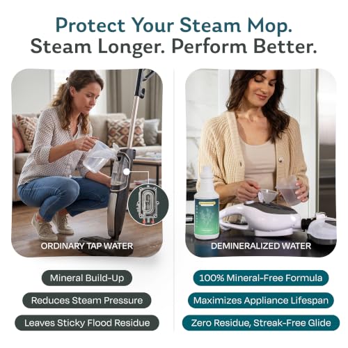 Image of Steam & Go Demineralized Water For Steam Mop, Eucalyptus Mint, 128 oz