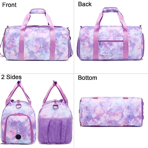 Dance Bag for Girls Sports Duffle Bag Gym Bag for Girls Overnight Bag with Shoes Compartment Water Resistant3