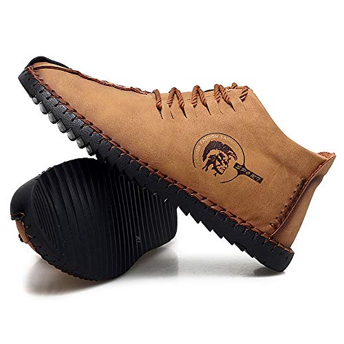 Mens Warm Chukka Boots Leather Fleece Suede Driving Ankle Desert Boot Lightweight Casual Slip-On Loafer Winter Shoes4