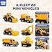 TOY Life 35 PCS Construction Toys, Toy Trucks for Kids Ages 4-8, Small Vehicles Mini Excavator, Cake Topper Decoration, Bulldozer for Boys, Kids Play Set Birthday Gifts