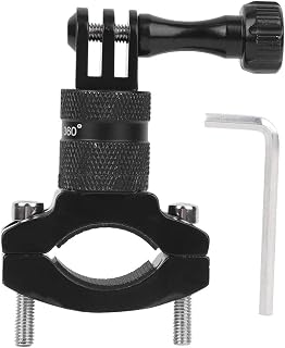 DAUERHAFT Suporte de clipe de tubo de guiador, suporte de bicicleta durável para câmera de ação com rotação de 360 graus para bicicleta e motocicletas para ciclismo, mountain bike